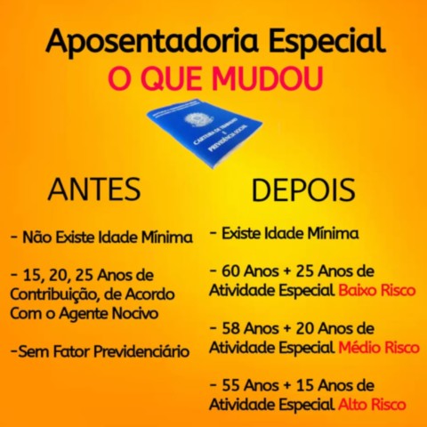 Atividades de Risco. Você pode se aposentar a partir dos 55 anos